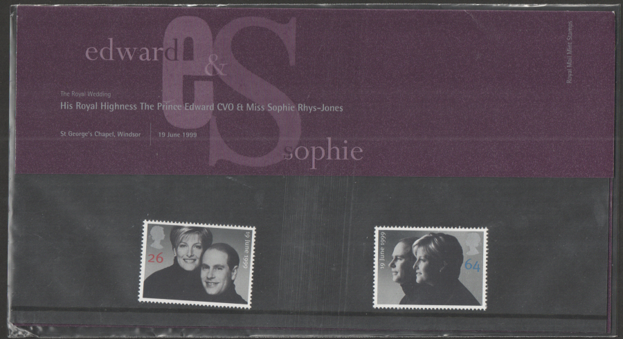 (image for) 1999 Royal Wedding Royal Mail Presentation Pack M01 - Click Image to Close